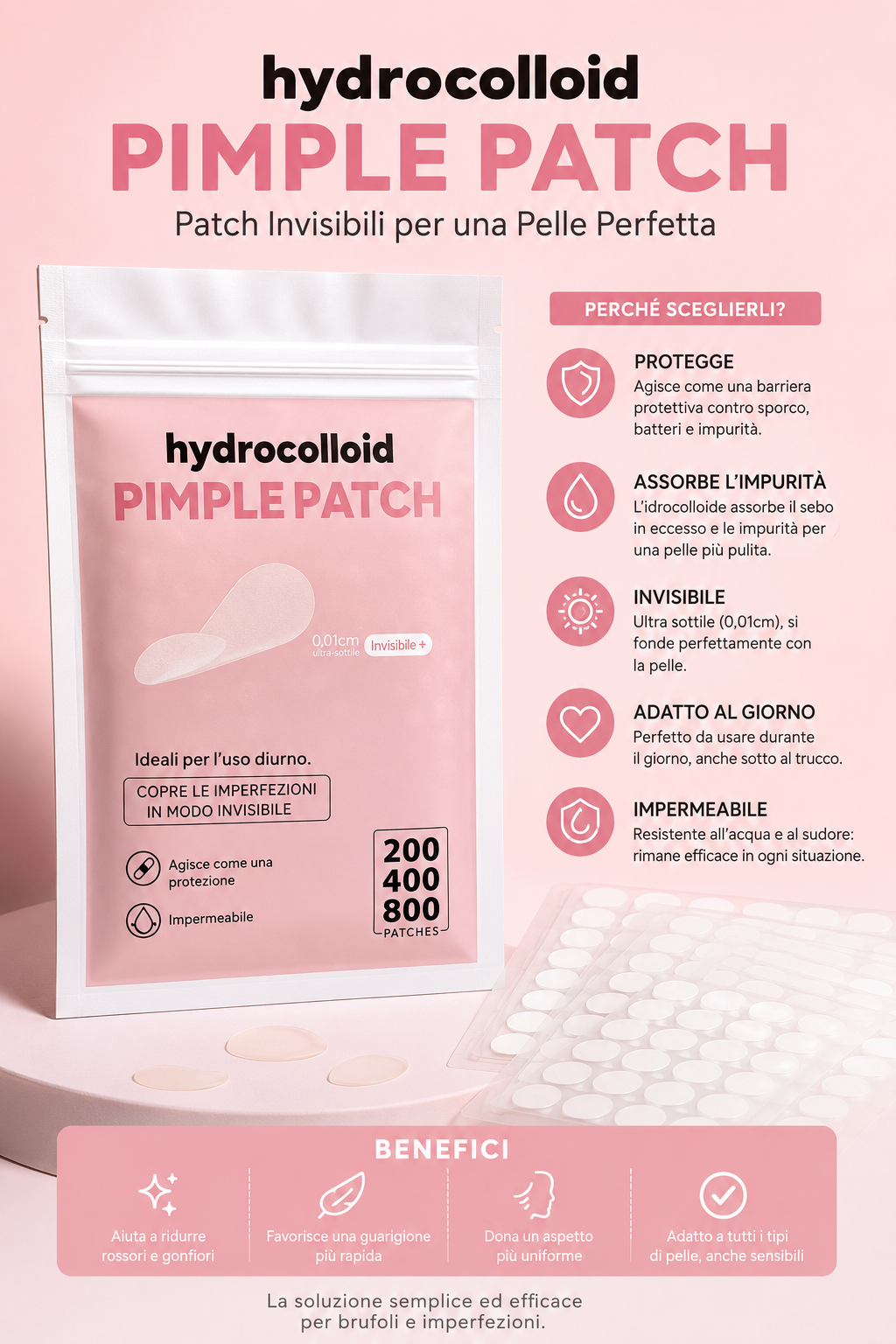 Pimple patch per acnee ed impurità